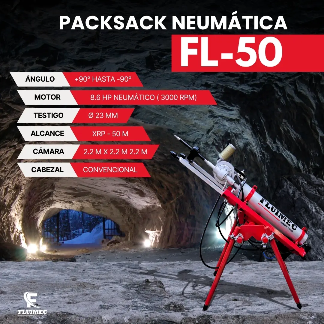 PACKSACK NEUMÁTICA FL50 trabajos en mineria 
