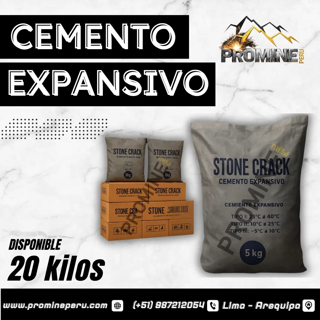 Stone Crack Expansión Controlada para Demoliciones Limpias