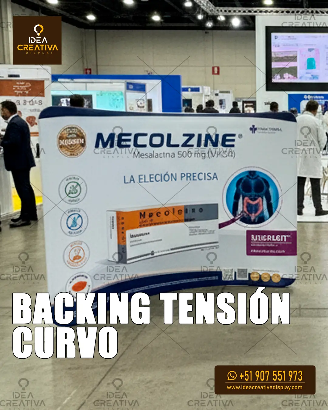 Backing Tension Curvo. Exhibidor de Gran Formato sin Arrugas