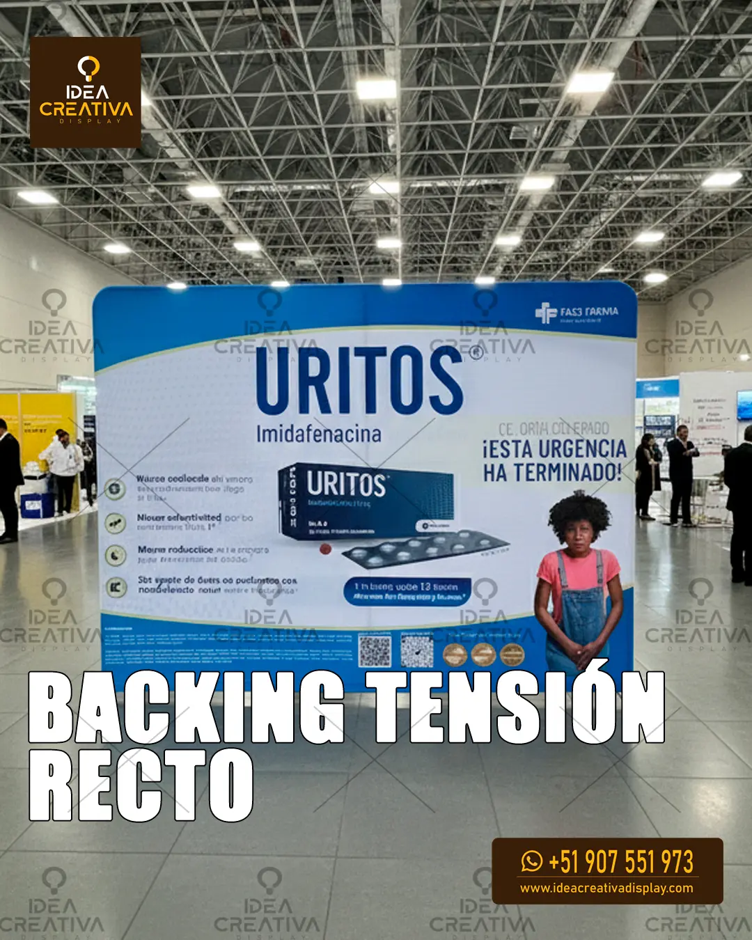 Backing Tension Recto. Muro Publicitario de Exhibición Profe