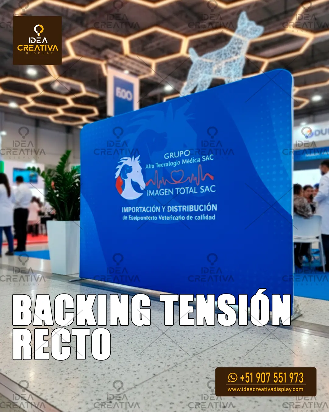 Backing Tension Recto. Muro Publicitario de Exhibición Profe