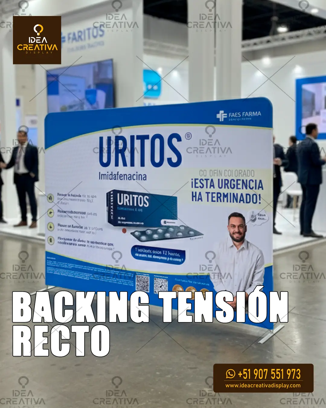 Backing Tension Recto. Muro Publicitario de Exhibición Profe