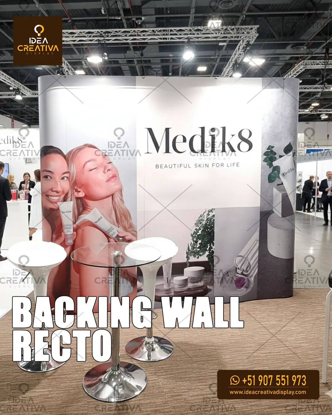 Backing Wall Recto. Pared Publicitaria Sólida y Reutilizable