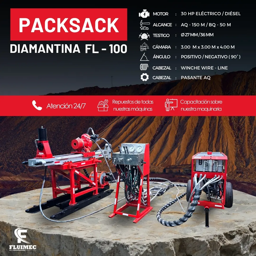 PACKSACK DIAMANTINA FL100 EQUIPO PARA INDUSTRIA MINERA 
