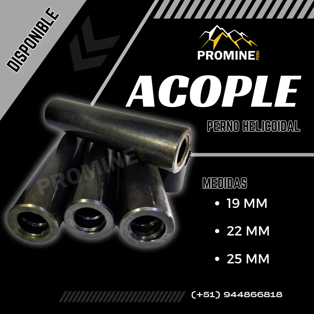 Acoples de Perno Helicoidal 19mm 22mm