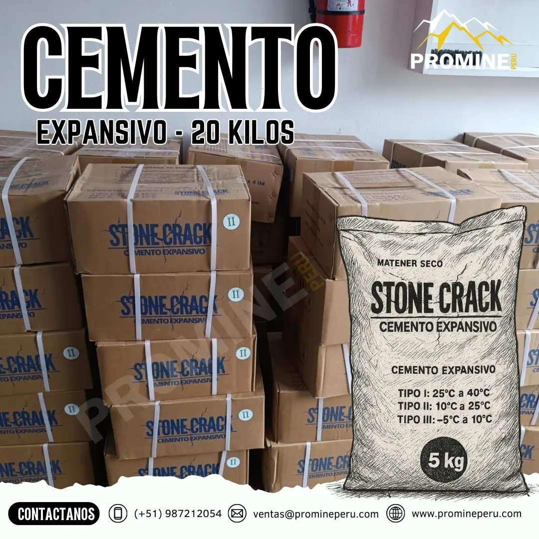 Cemento Expansivo Profesional para Minería y Construcción