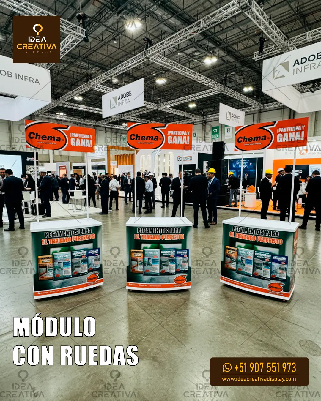 Módulo Desmontable con Ruedas Punto de Venta Móvil