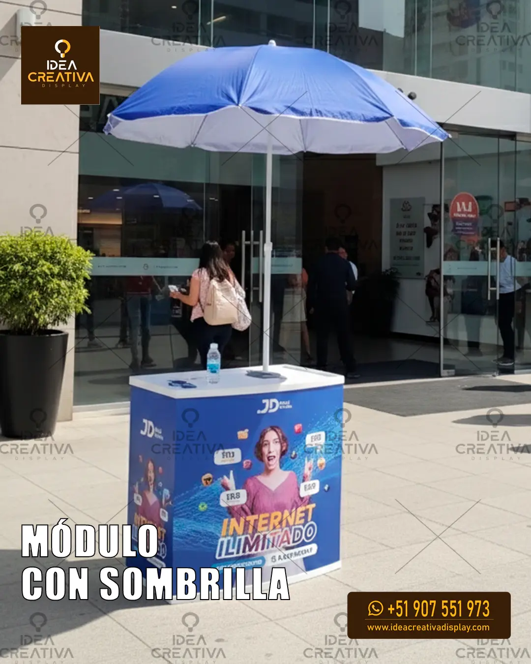 Módulos Portátiles Ruedas y Sombrilla Stands Venta