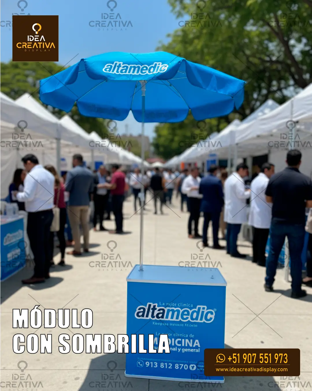 Módulos Portátiles Ruedas y Sombrilla Stands Venta