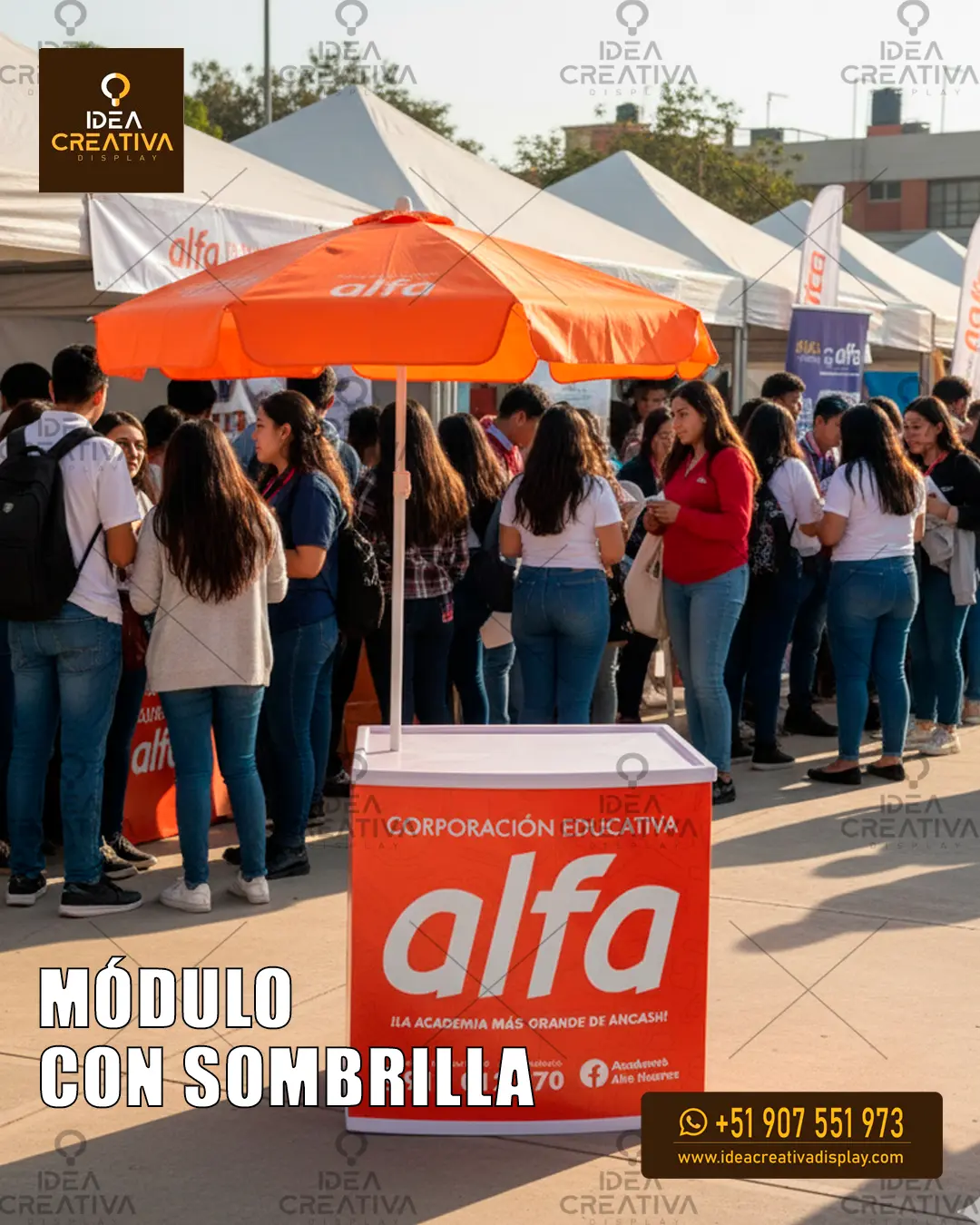 Módulos Portátiles Ruedas y Sombrilla Stands Venta