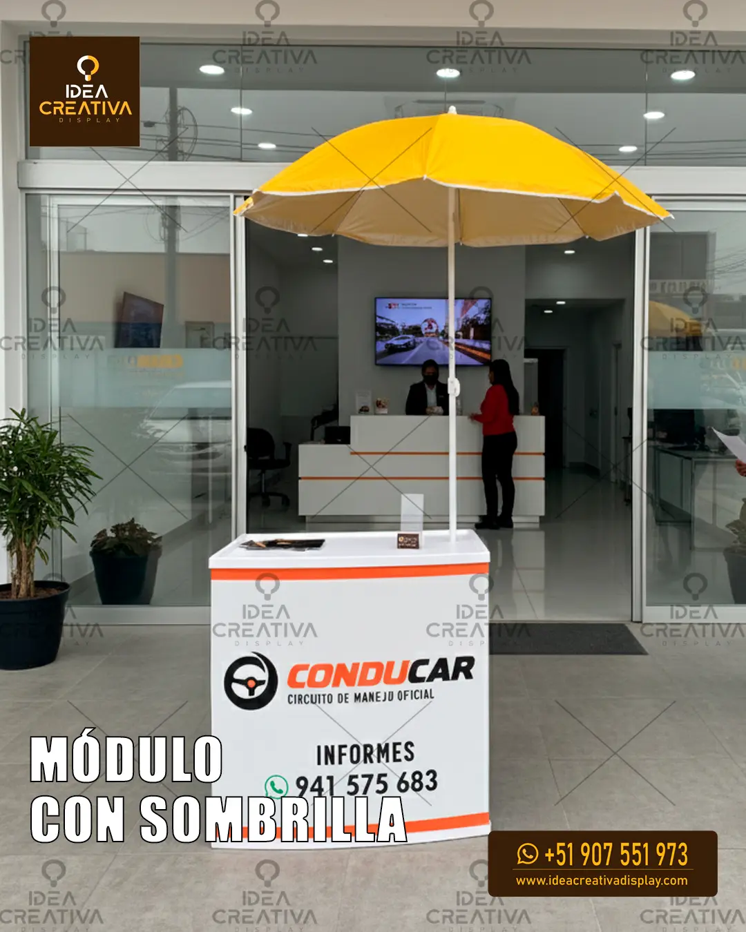 Módulos Portátiles Ruedas y Sombrilla Stands Venta