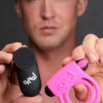 A-ANILLO VIBRADOR CONTROL REMOTO DE SILICONA ROSA