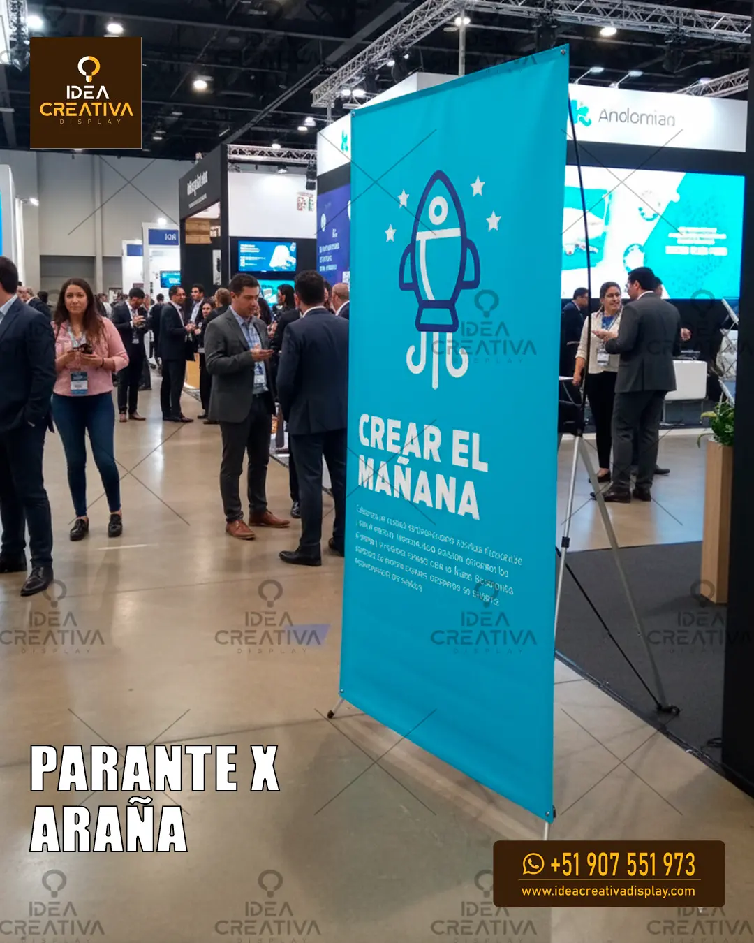 Parante X Araña Publicitario Exhibidor de Banner Económico