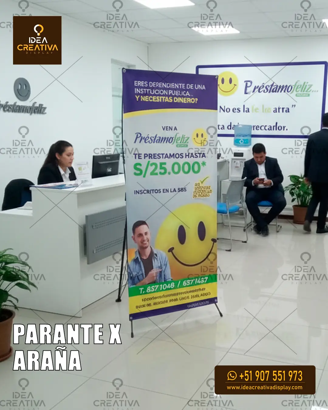 Parante X Araña Publicitario Exhibidor de Banner Económico
