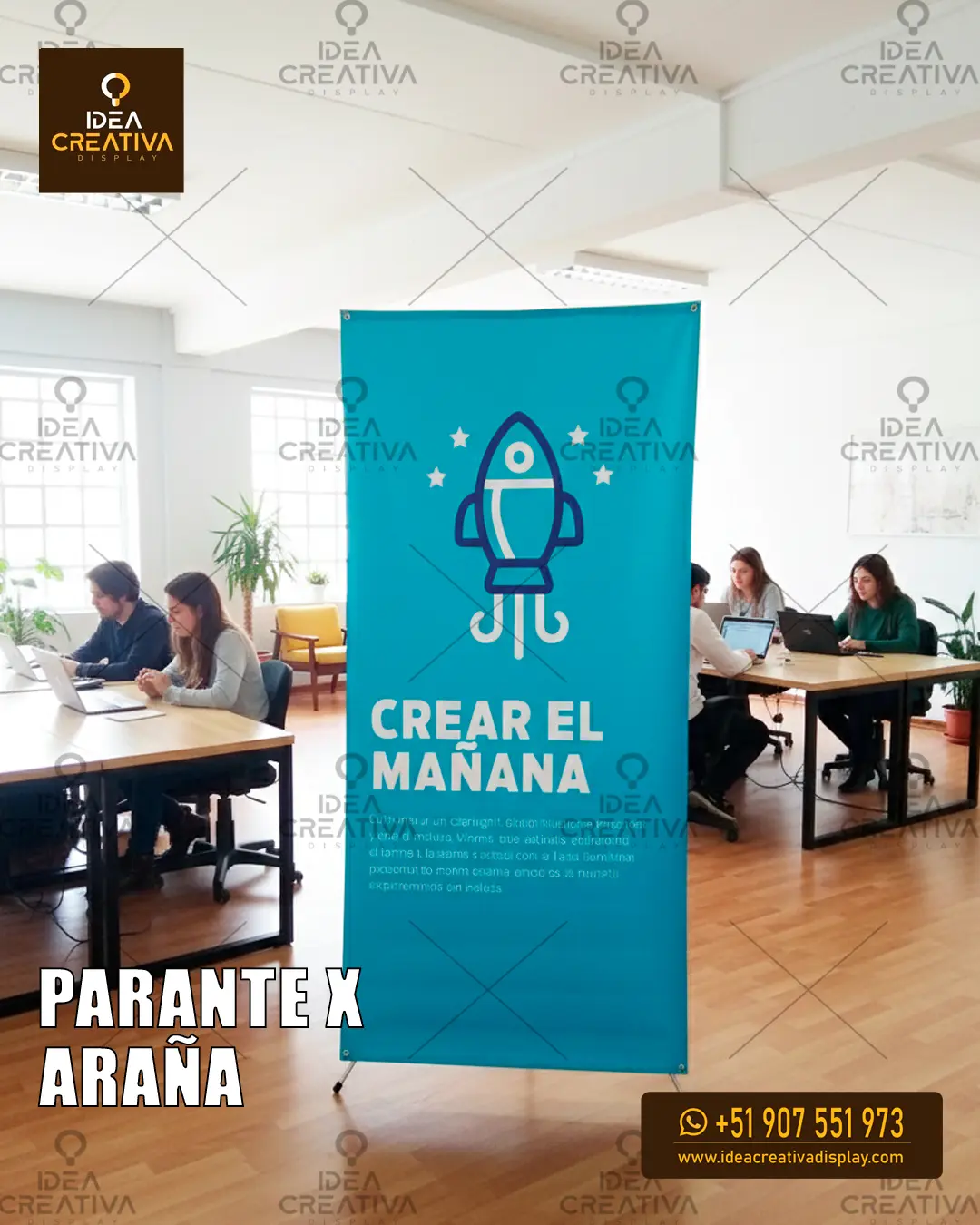 Parante X Araña Publicitario Exhibidor de Banner Económico