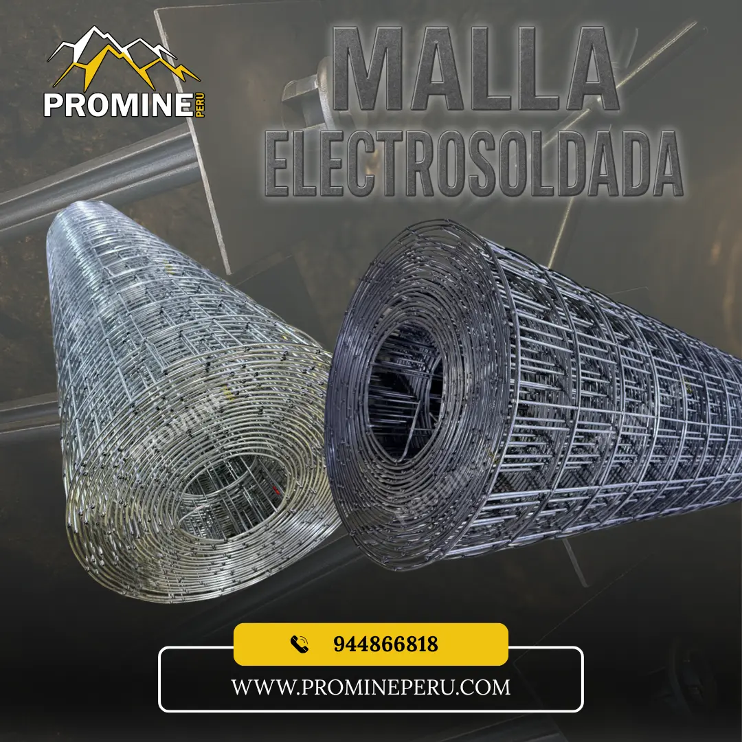 Malla Electrosoldada 4×4 Alambre Negro Minero