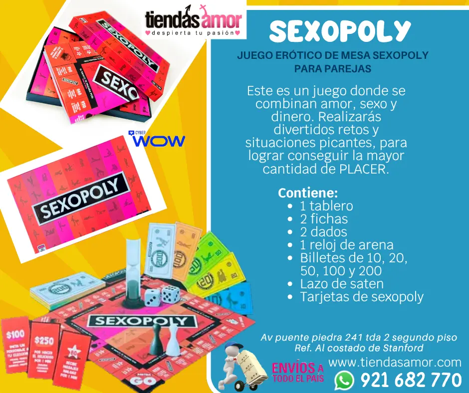 Sexopoly para Parejas juguetes lubricantes retardantes pote