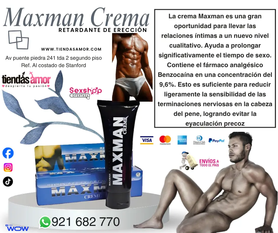 Maxman Potenciador Masculino juguetes lubricantes retardant