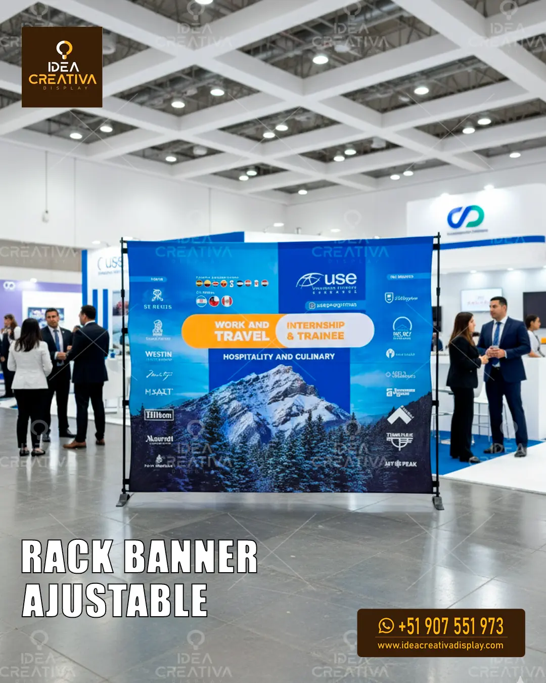 Rack Banner Ajustable Hasta 3x3 Metros Fondo