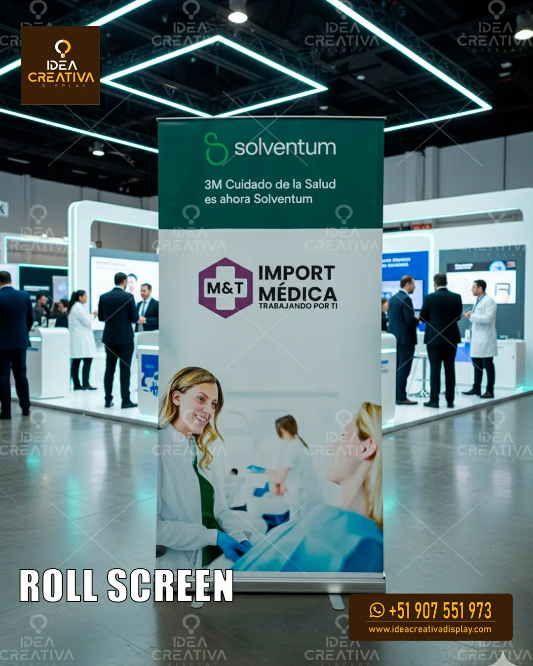 Roll Screen 80x200cm - Estructura de Aluminio