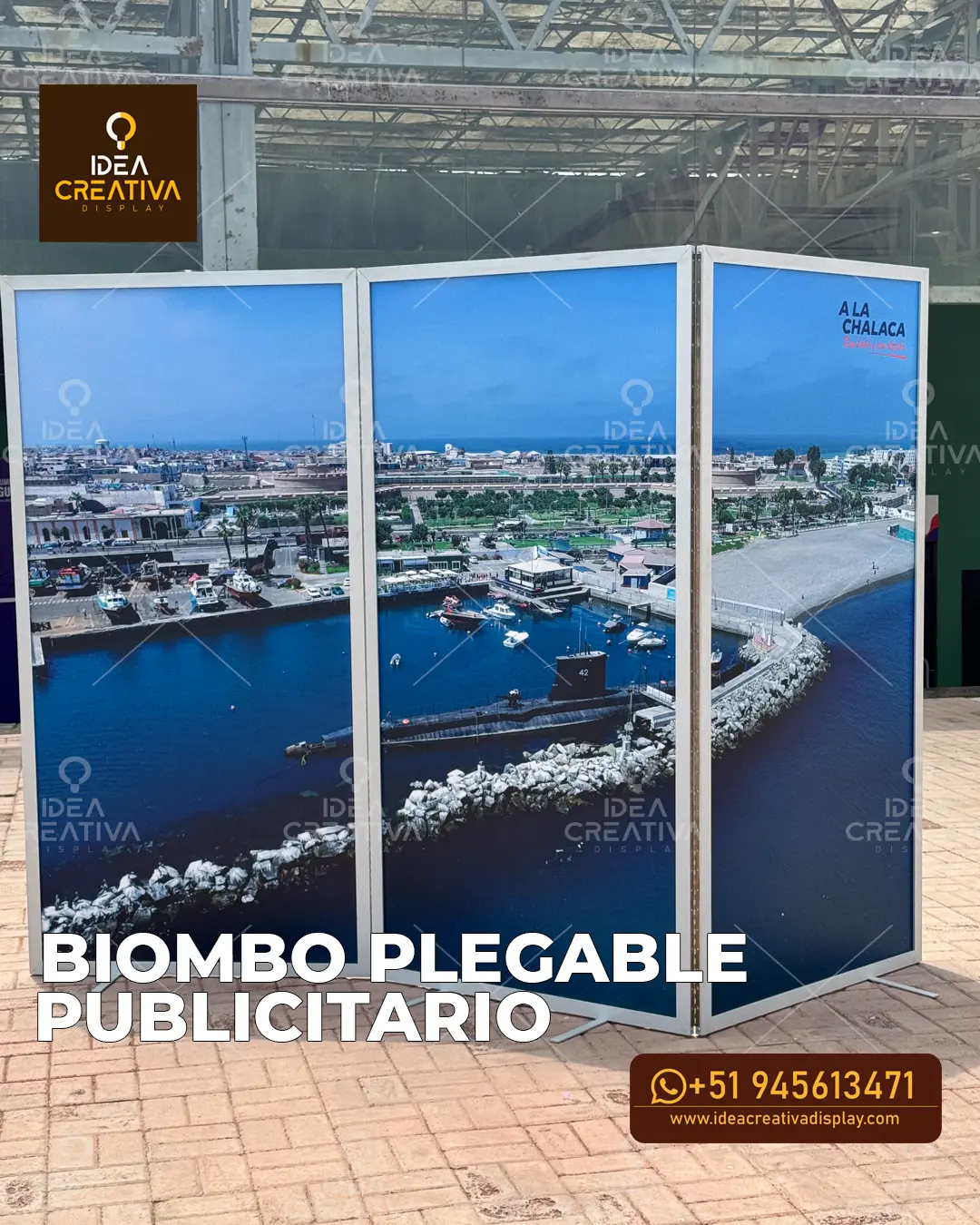 Biombo Plegable Publicitario - Envío a Perú