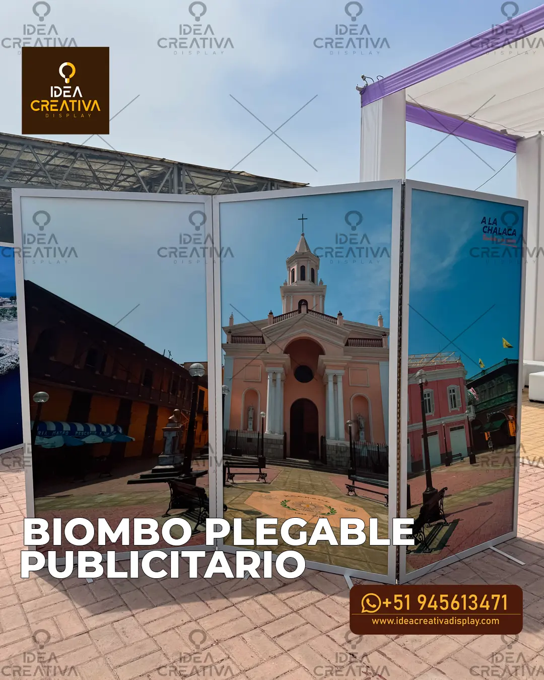 Biombo Plegable Publicitario - Envío a Perú