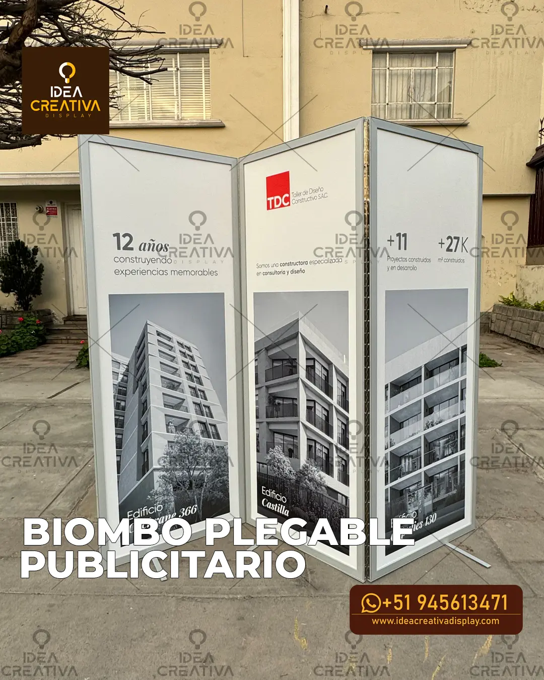 Biombo Plegable Publicitario - Envío a Perú