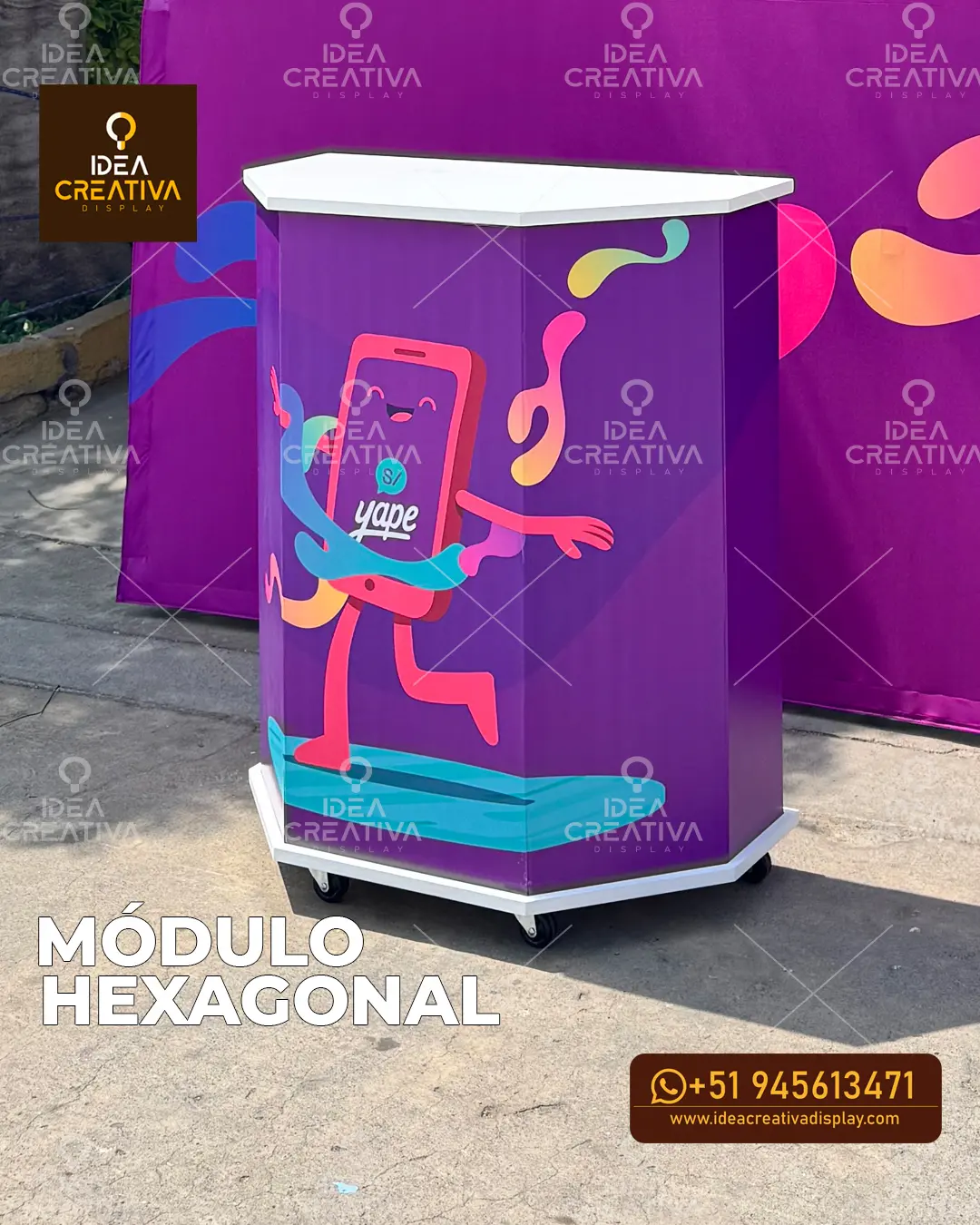 Counter Stand Hexagonal Publicitario