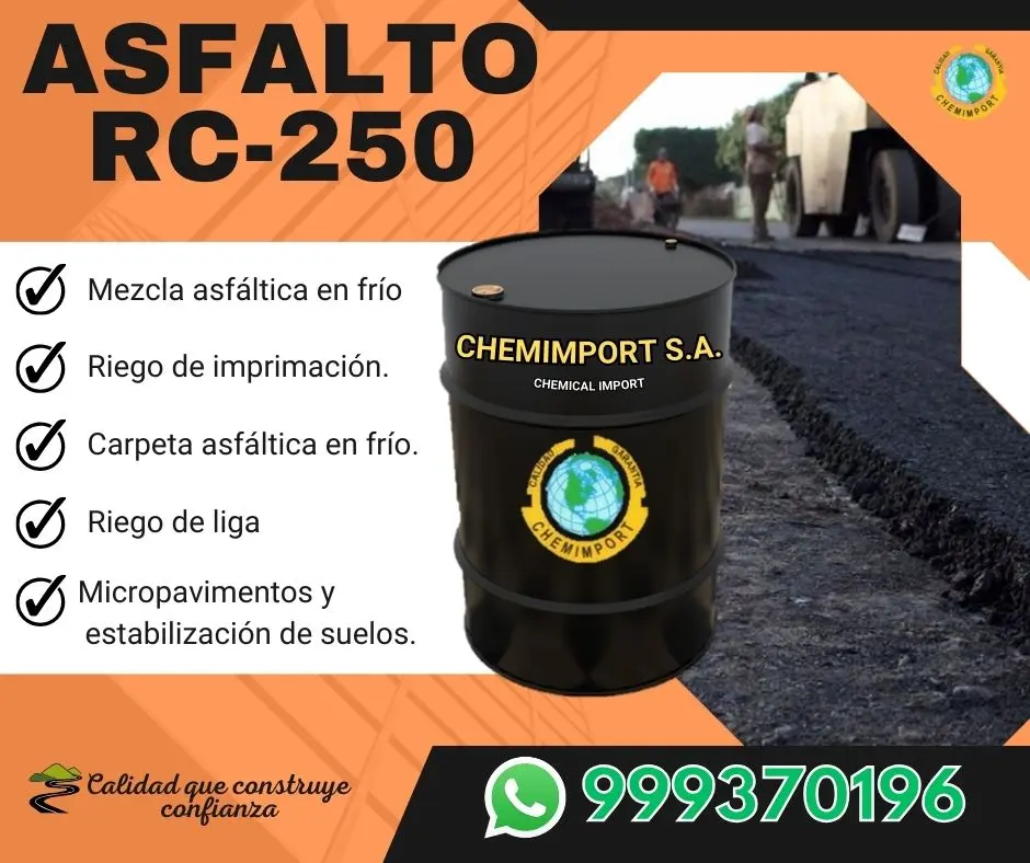 asfalto rc-250 asfalto en frio venta por mayor 