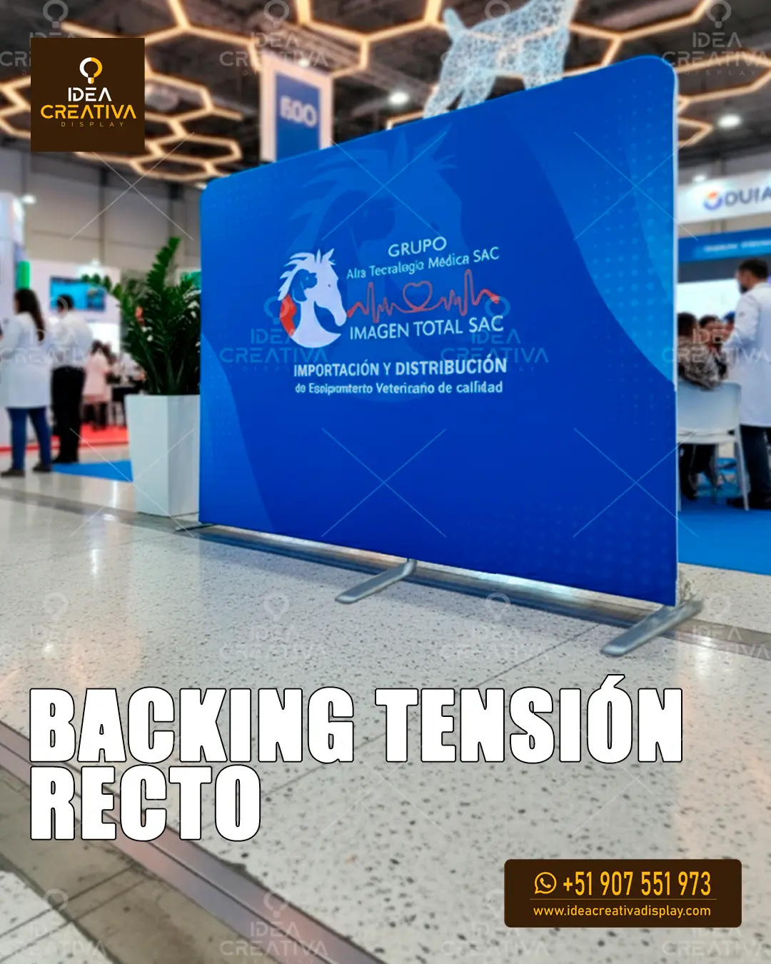 Backing De Tensión Recto - Muro Publicitario Portátil