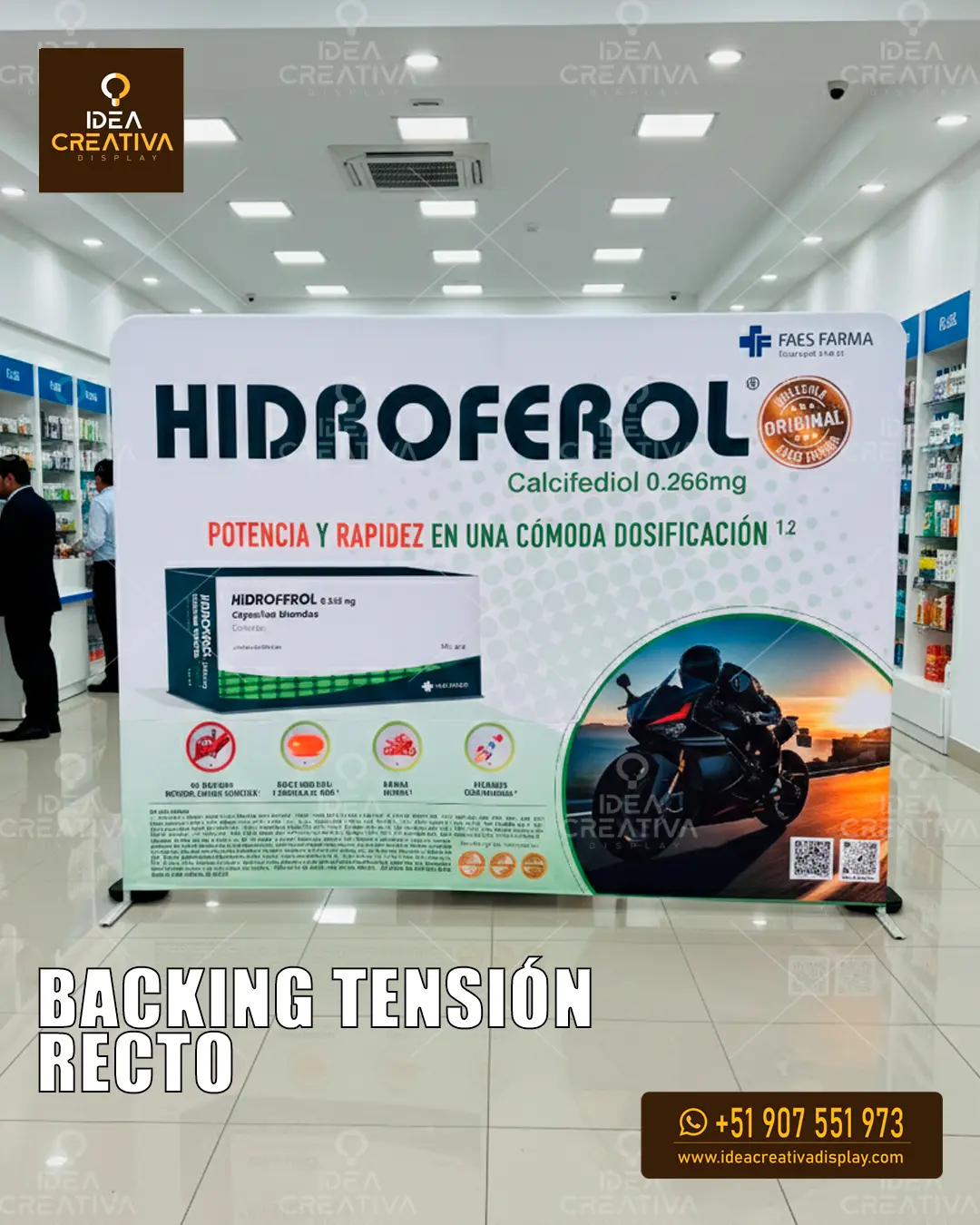 Backing De Tensión Recto - Muro Publicitario Portátil