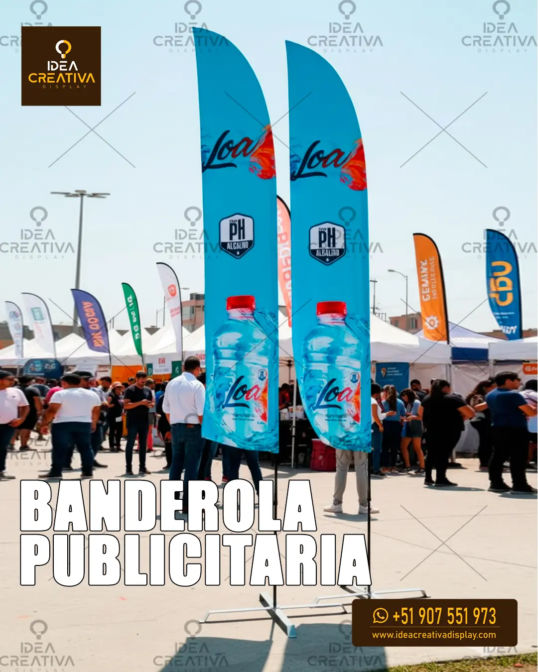 Banderola Publicitaria - Tipo Gota o Pluma