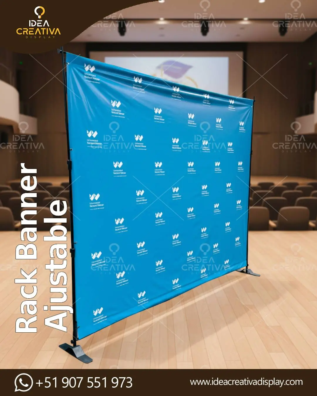 Rack Banner Ajustable Premium - El Soporte Multimedida Defin