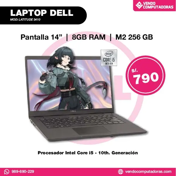 Laptop Intel Core i5 con excelente rendimiento