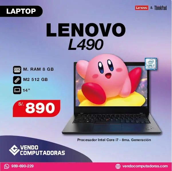  Laptop LENOVO Core i7 - 8ma. Generacion