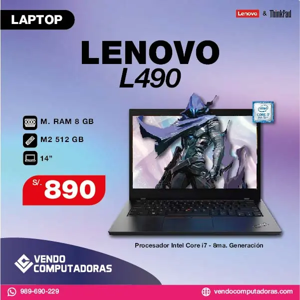  Laptop LENOVO Core i7 - 8ma. Generacion