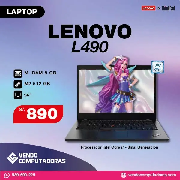 Laptop LENOVO Core i7 - 8ma. Generacion