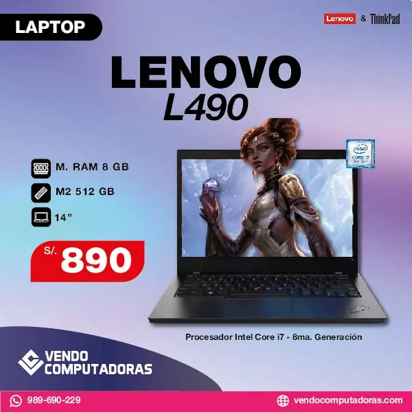Laptop LENOVO Core i7 - 8ma. Generacion