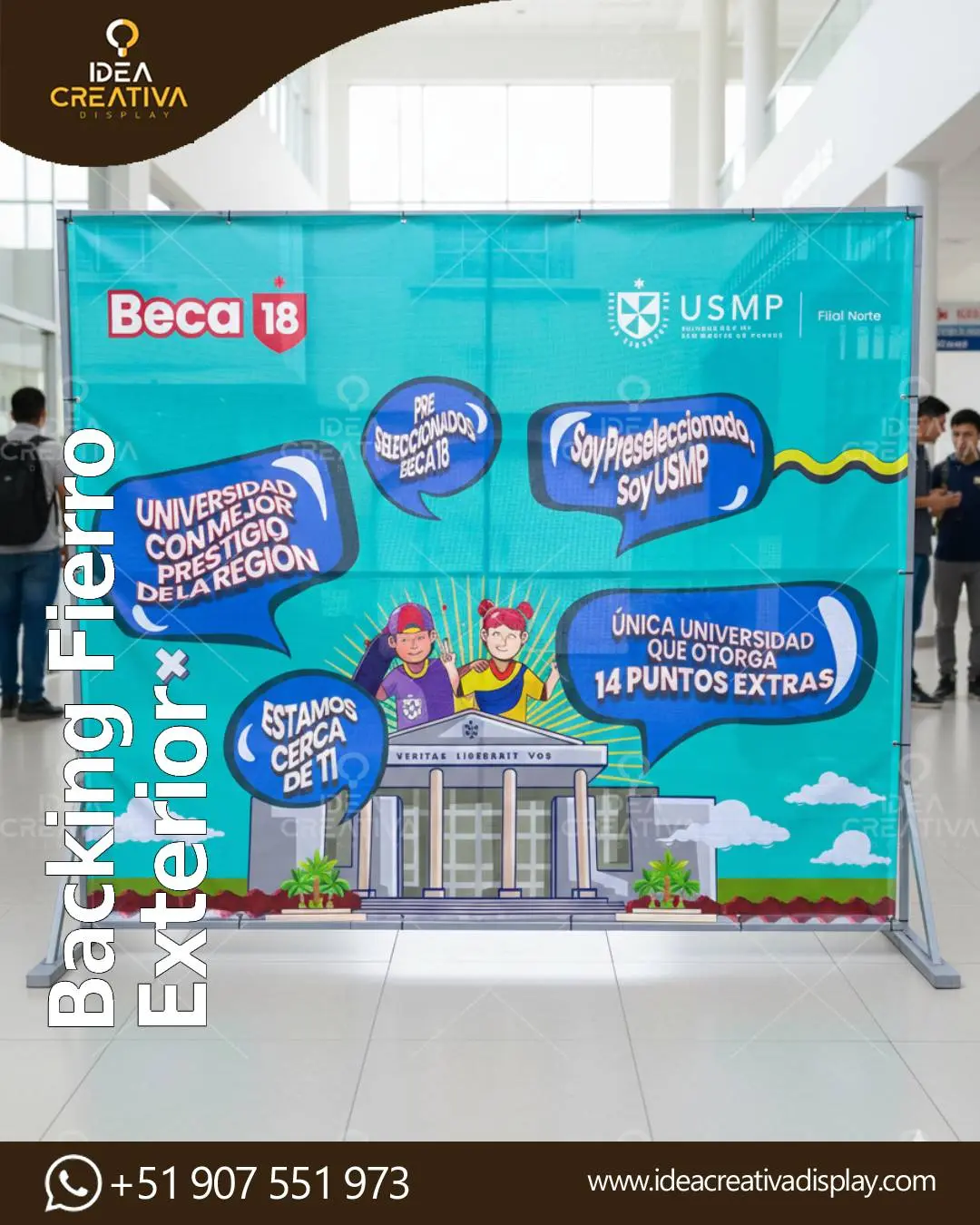 Backing de Fierro Exterior - Estructura Antiviento Pesada