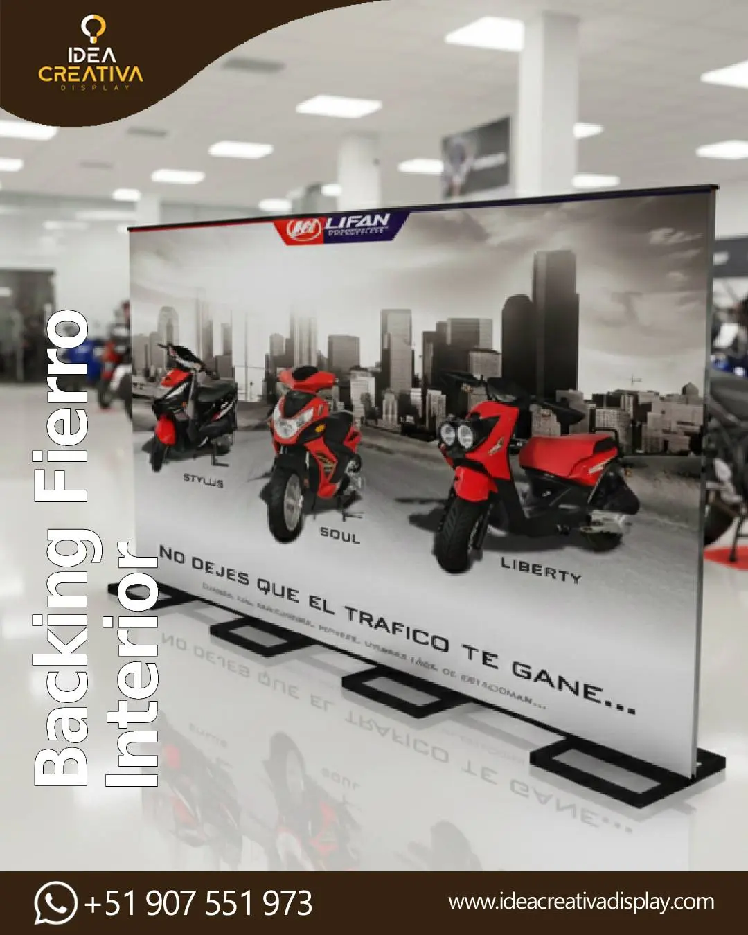 Backing de Fierro Interior - Soporte Profesional 