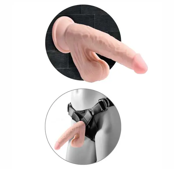 A-CONSOLADOR KING COCK PLUS TRIPLE 6 CON TESTICULO