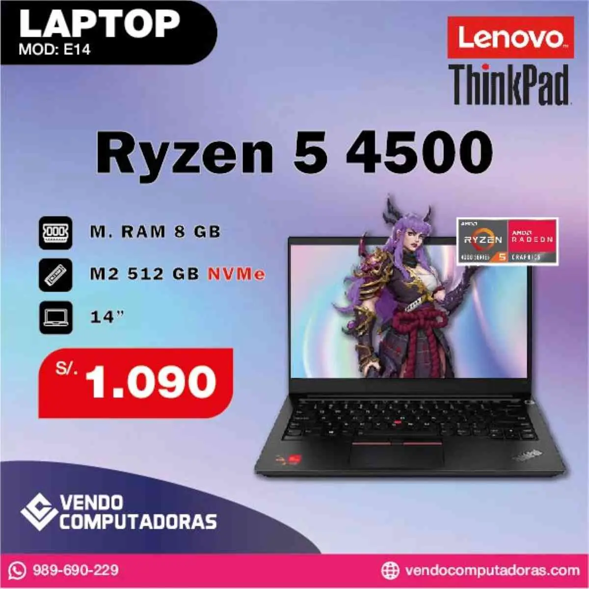 Laptop Ryzen 5 4500