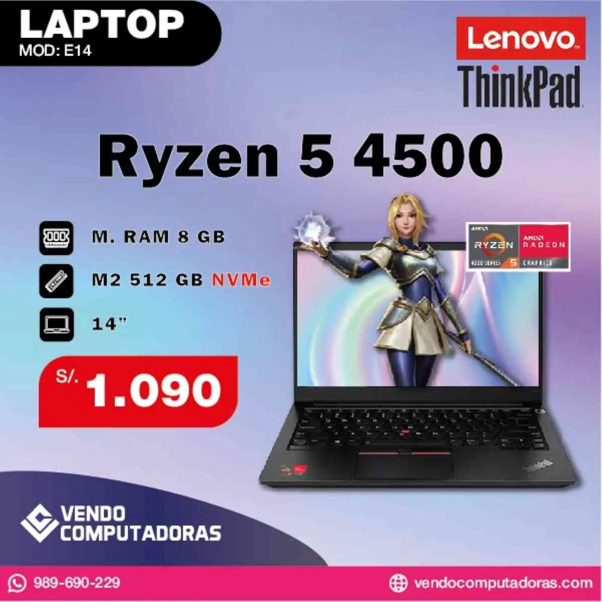 Laptop Ryzen 5 4500