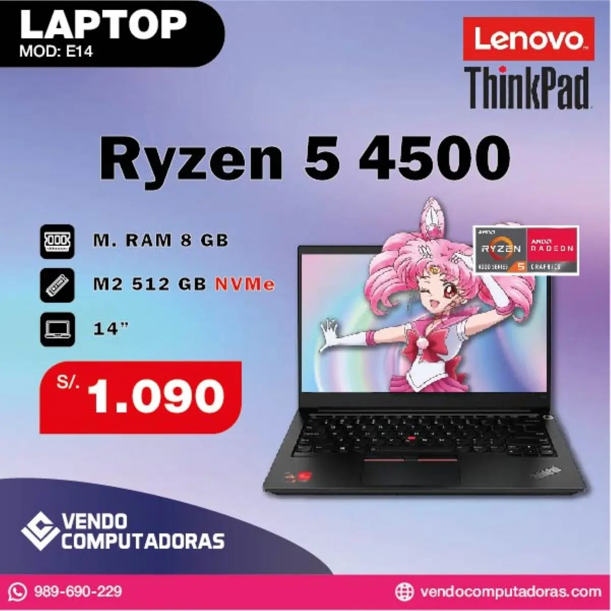 Laptop Ryzen 5 4500 - Laptop lista