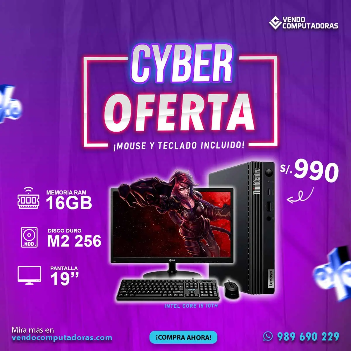 Computadora Intelcore i5 10th. Generacion