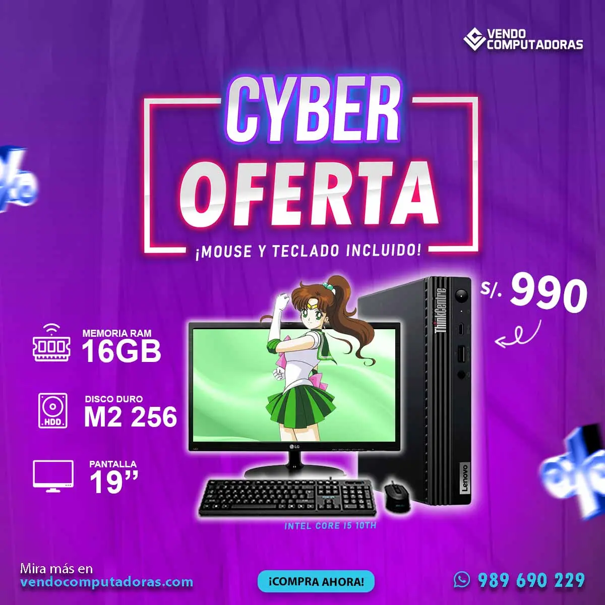 Computadora Intelcore i5 10th. Generacion