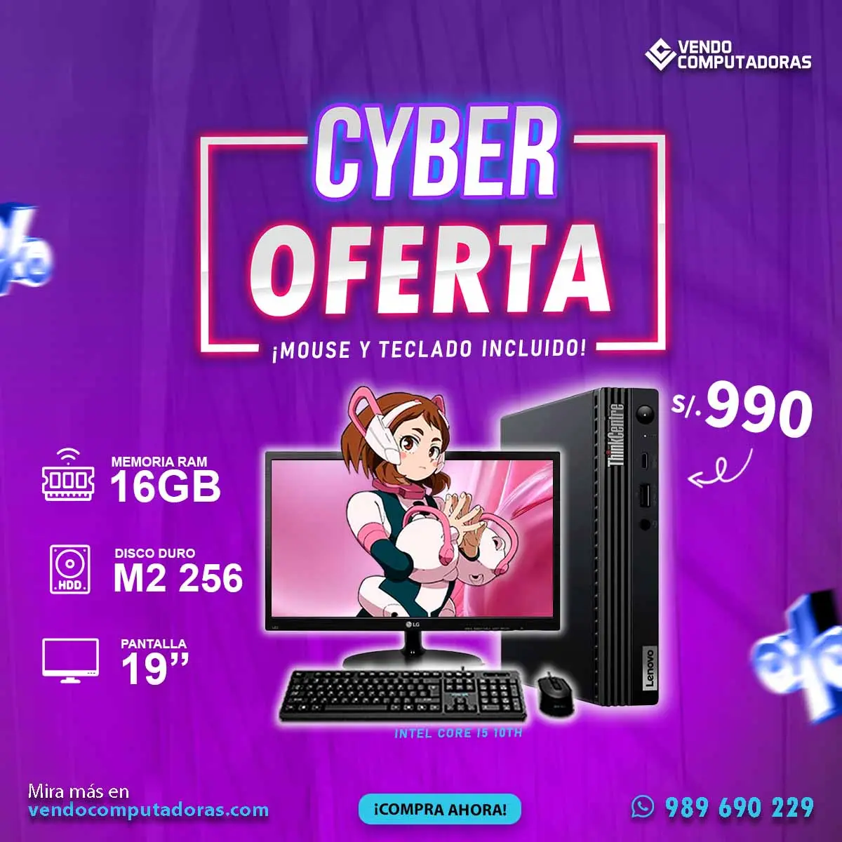 Computadora Intelcore i5 10th. Generacion