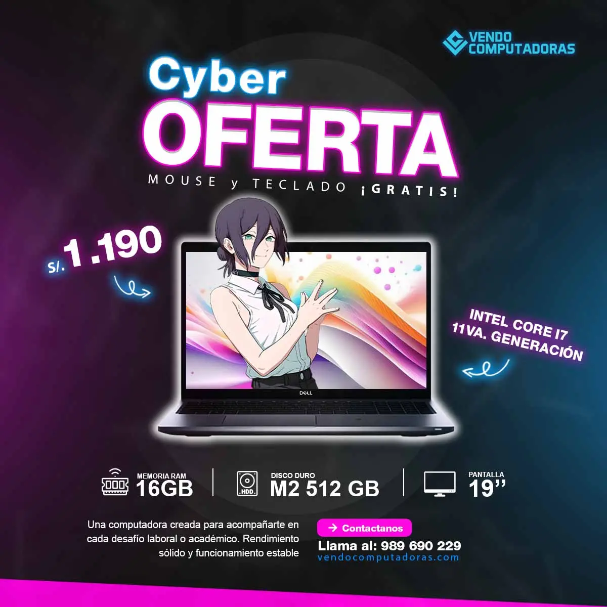 Laptop Intelcore i7 11va. Generacion