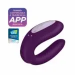 A-VIBRADOR SATISFYER INTELIGENTE DOBLE JOY LILA