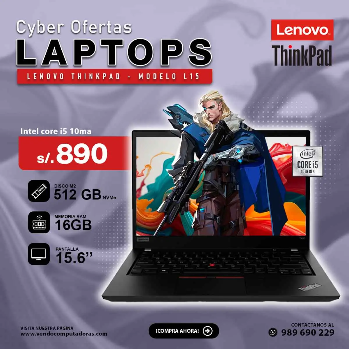 Laptop Core i5 10ma. Generacion